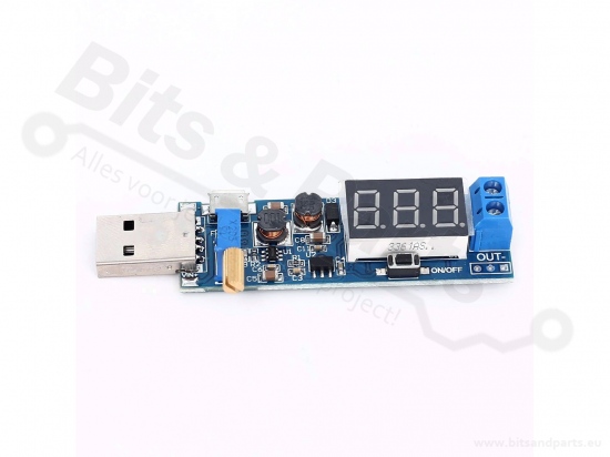 Buckconverter Step Up/Down DC-DC USB Uin:3,5V-12V Uout:1,2V-24V